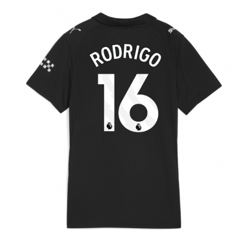 Billige Fotballdrakt Manchester City Rodri Hernandez #16 Replika Bortedrakt Dame 2025-26 Kortermet Billige Fotballdrakt Manchester City Rodri Hernandez #16 Replika Bortedrakt Dame 2025-26 Kortermet